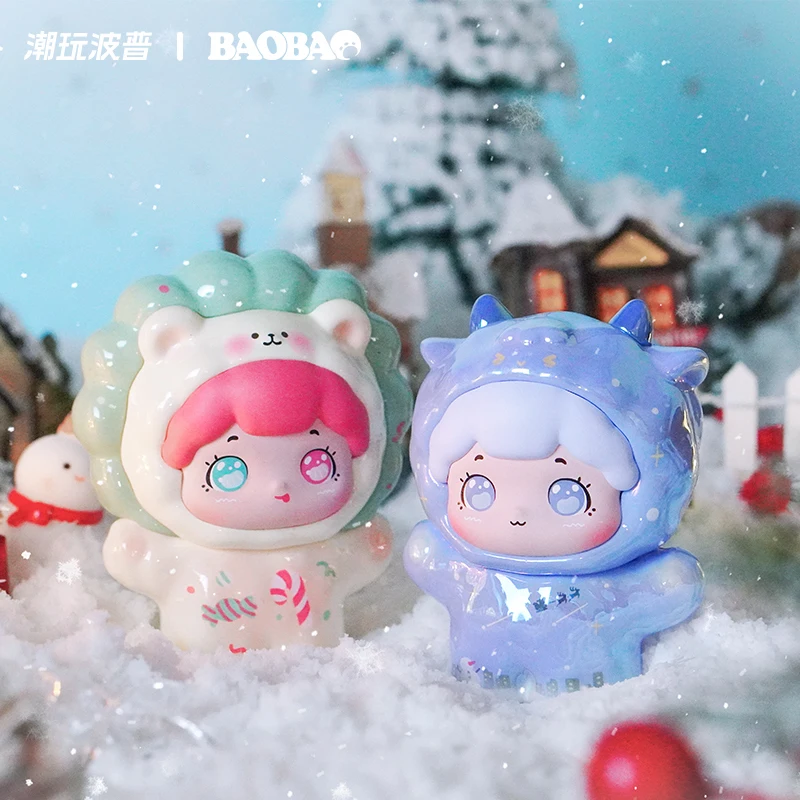 BAOBAO Spring Travels PLUS Christmas Carnival Wreath Aurora Series Blind Box Toys  Figure Surprise Mystery Box Dolls Girls Gift