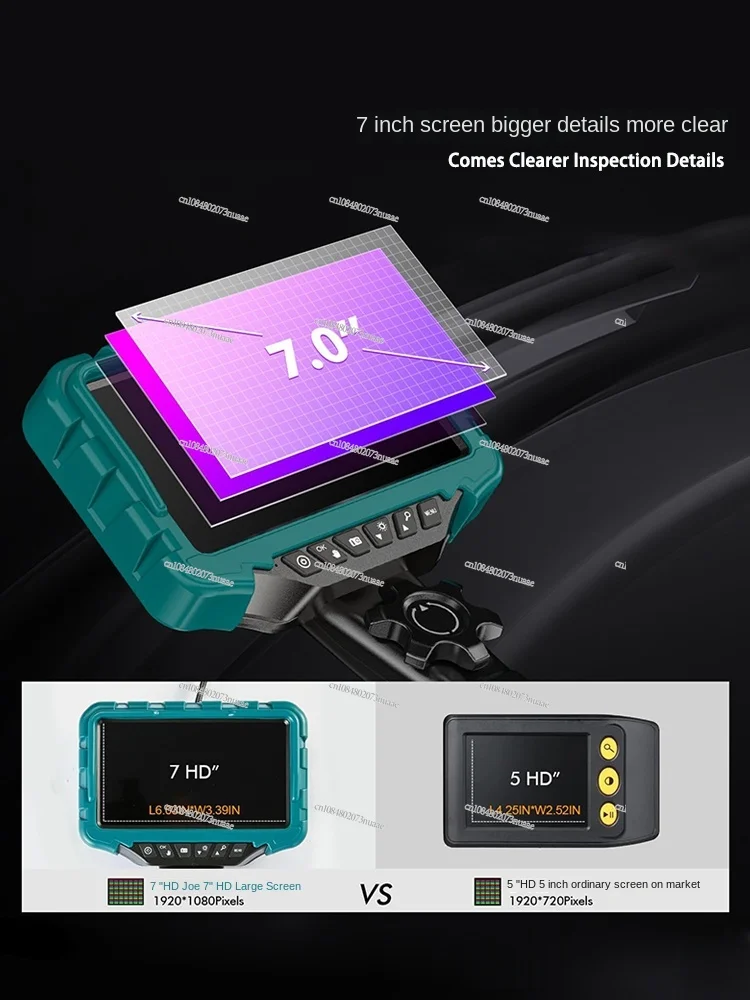 Car Engine Carbon Deposition Detection Artifact, Large Screen, 360 Degree Rotating Endoscope, High Definition Camera, 7