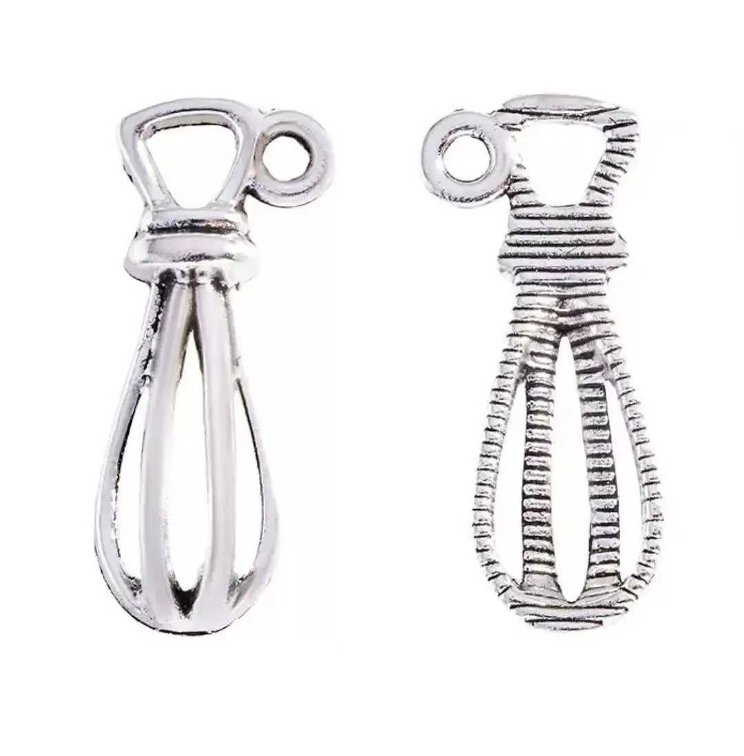 25pcs   24*8mm   Tibetan Slver Color Egg Beater Design Pendants For Handmade Finding  HW3791  Zinc alloy metal