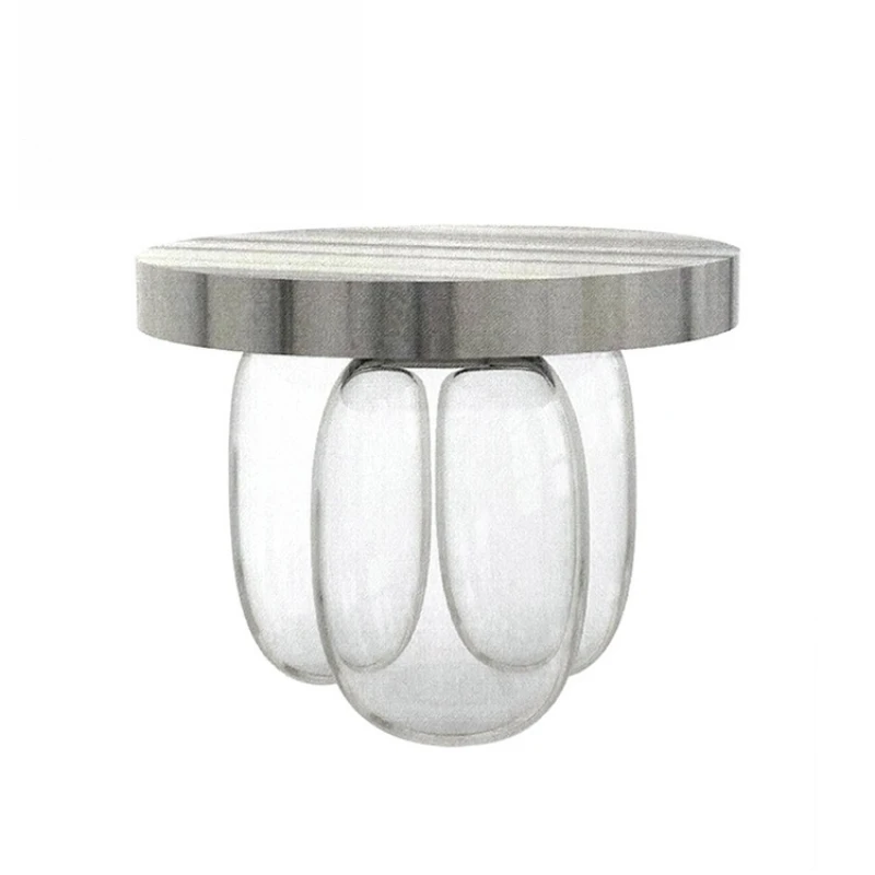 

Creative anti-gravity Internet celebrity glass edge villa model room hotel living room coffee table