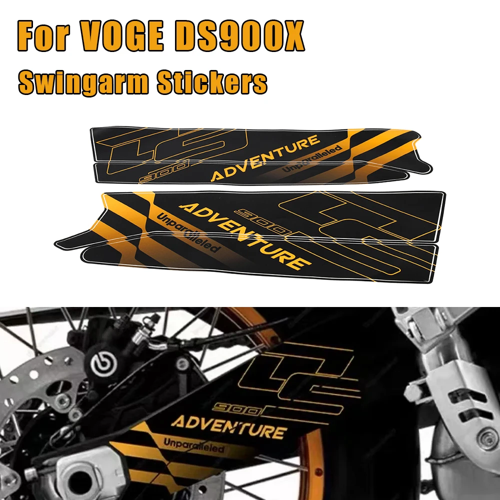 Motorcycle Swingarm Stickers for VOGE DS900X Rear Rocker Arm Sticker Chain Cover Protection Decorative Decal Moto Accesorios
