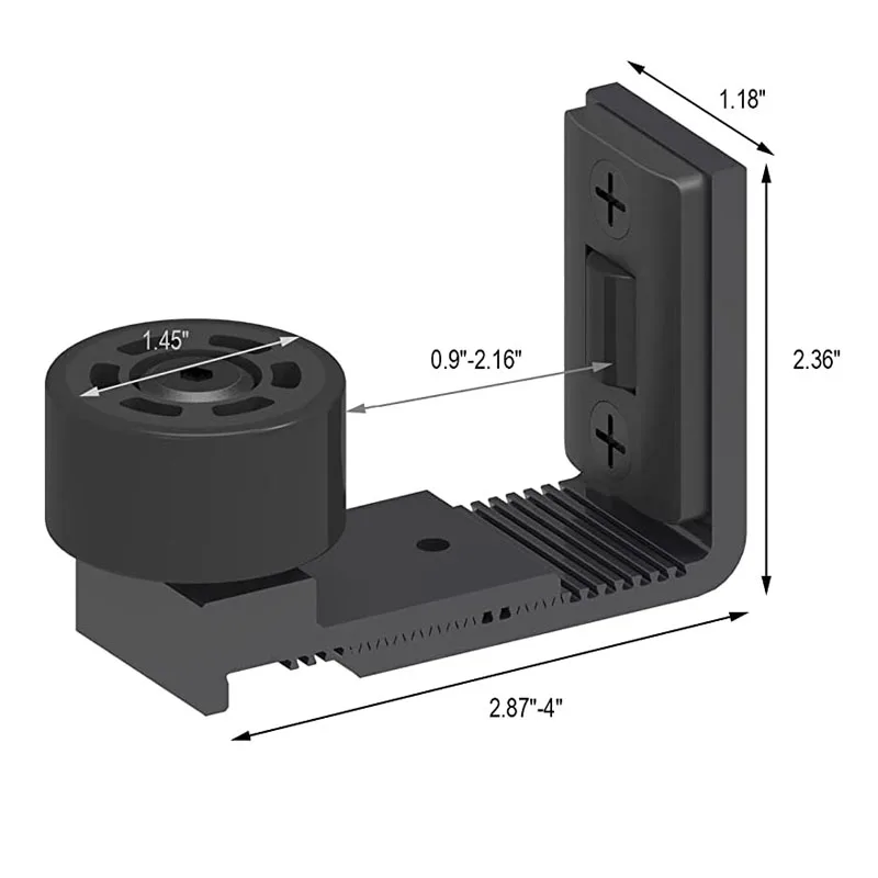 CCJH – porte à compartiment coulissant, Rail de sol réglable, Rail de fond mural/porte, accessoires de quincaillerie noirs