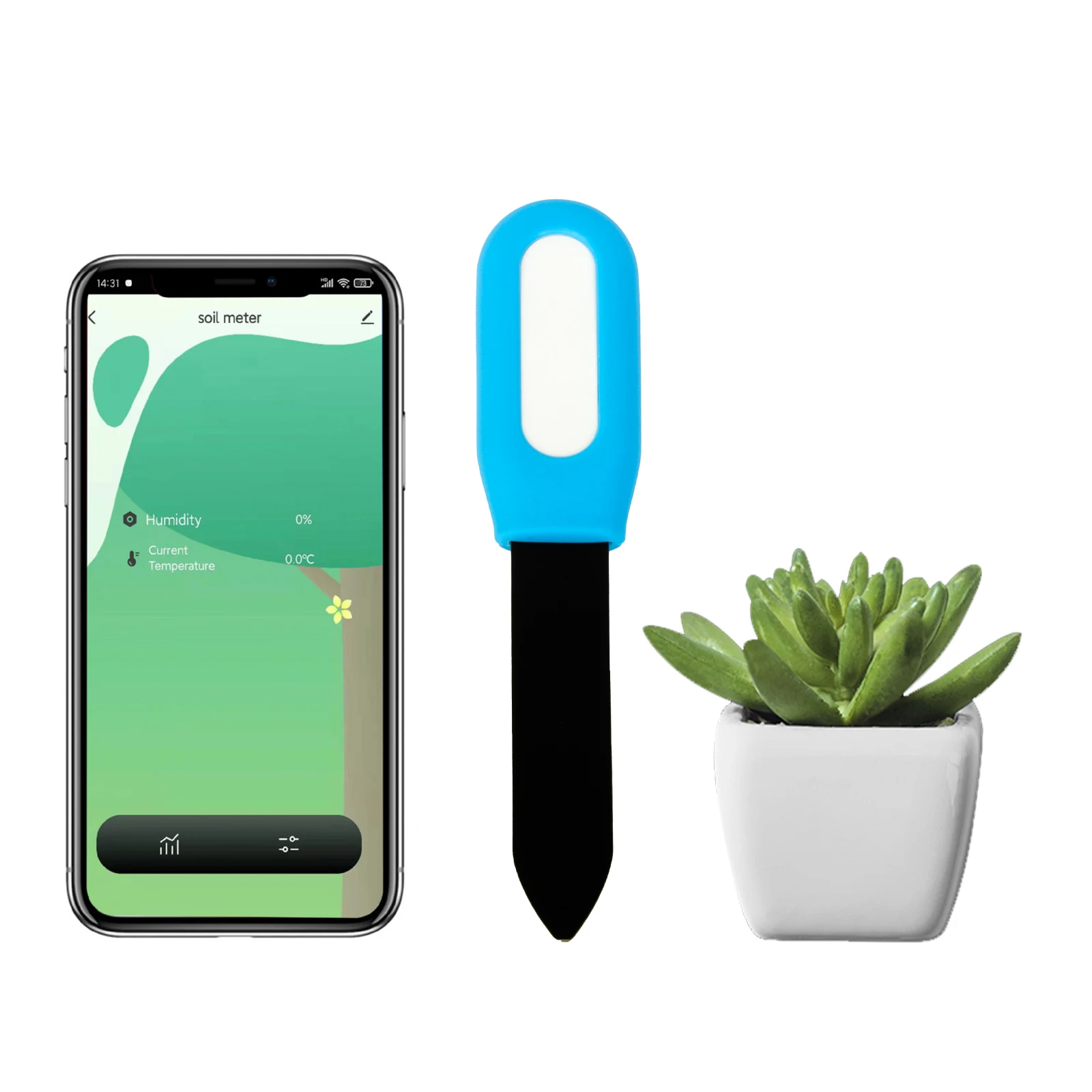 

Bluetooth Zigbee Smart Soil Tester Humidity Temperature Moisture Sensor Mobile phone APP Real Time Monitor for Plant Garden