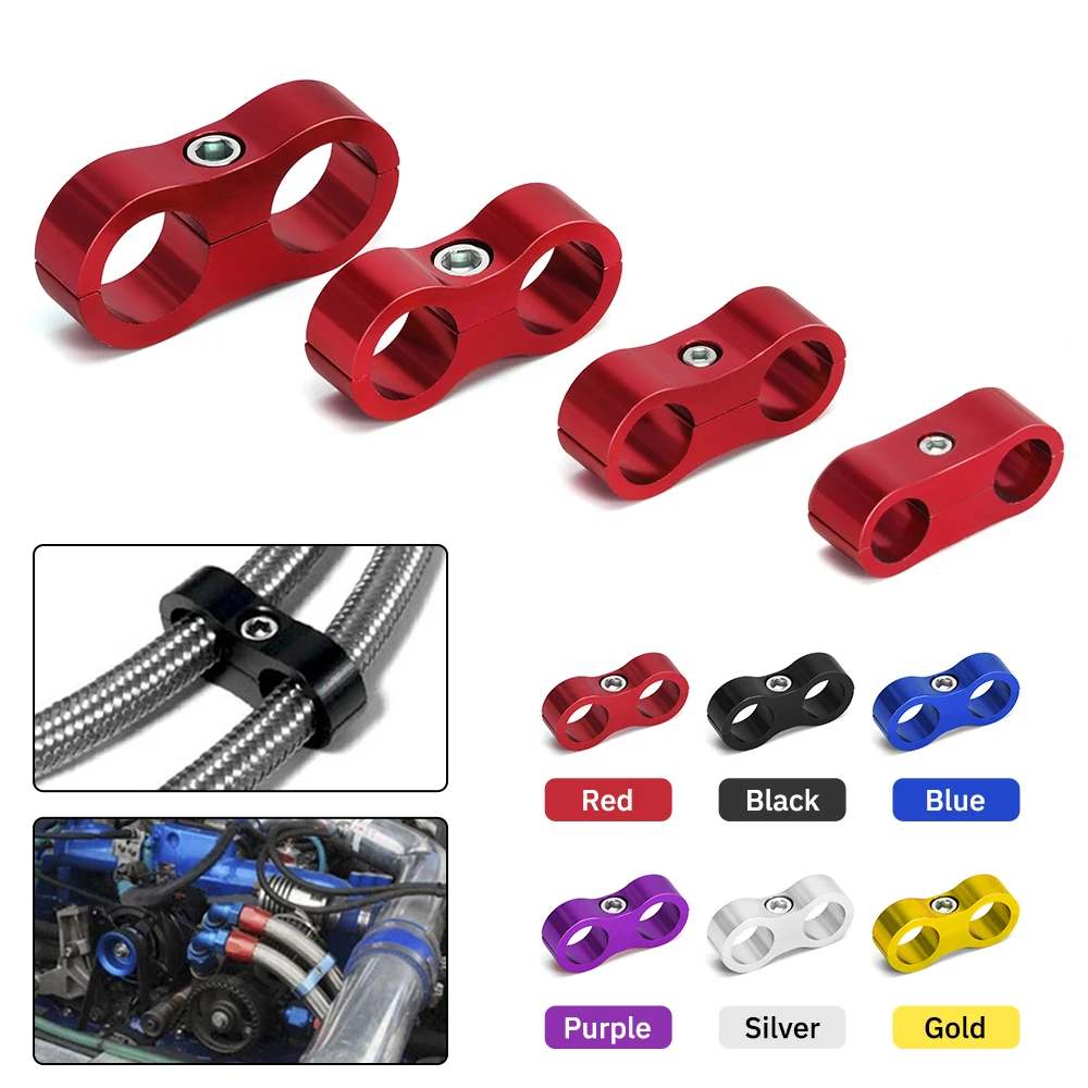 1 قطعة العالمي AN4 AN6 AN8 AN10 AN12 البليت النفط الوقود خرطوم المياه أنبوب فاصل مقسم المشبك الألومنيوم خط فاصل HT-SLJN01