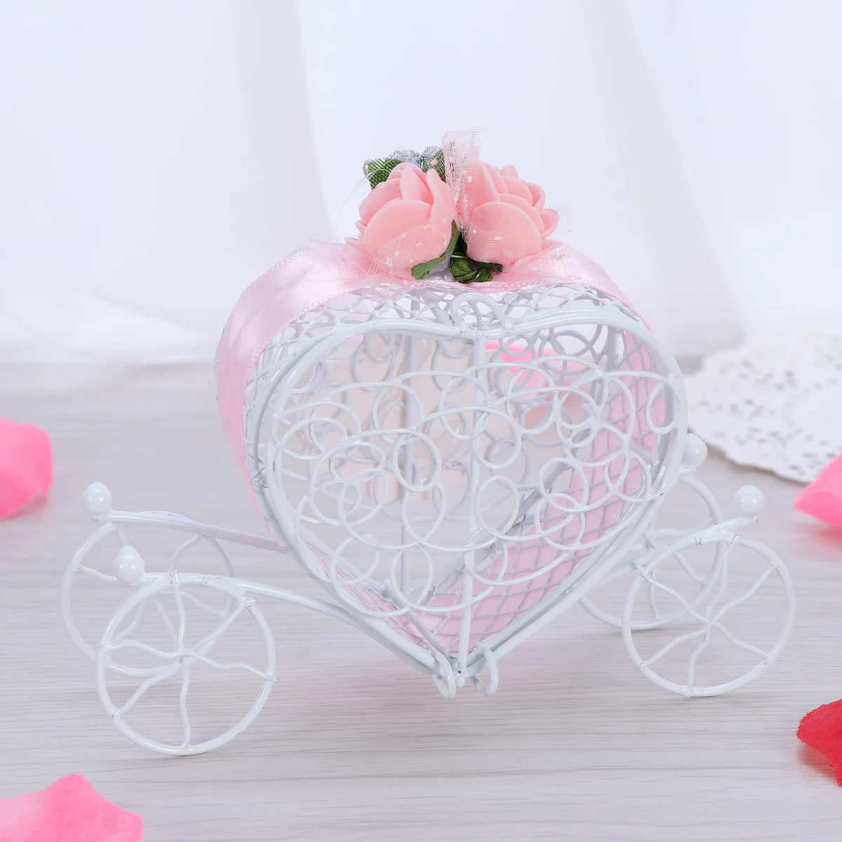 

5 pcs Wedding Candy Boxes Durable Material Decorative Pumpkin Design Party Favor Containers Gift Box Romantic Atmosphere