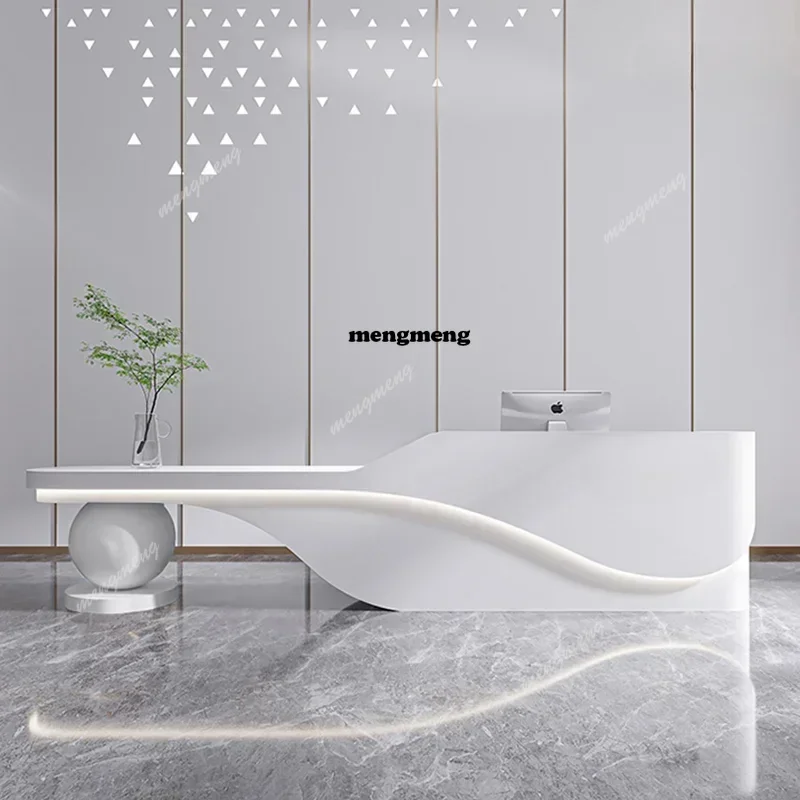 

R Italian Style Simplicity Reception Desks Beauty Salon Clothing Store Modern Reception Desks Luxury Office Furniture Recepce 15