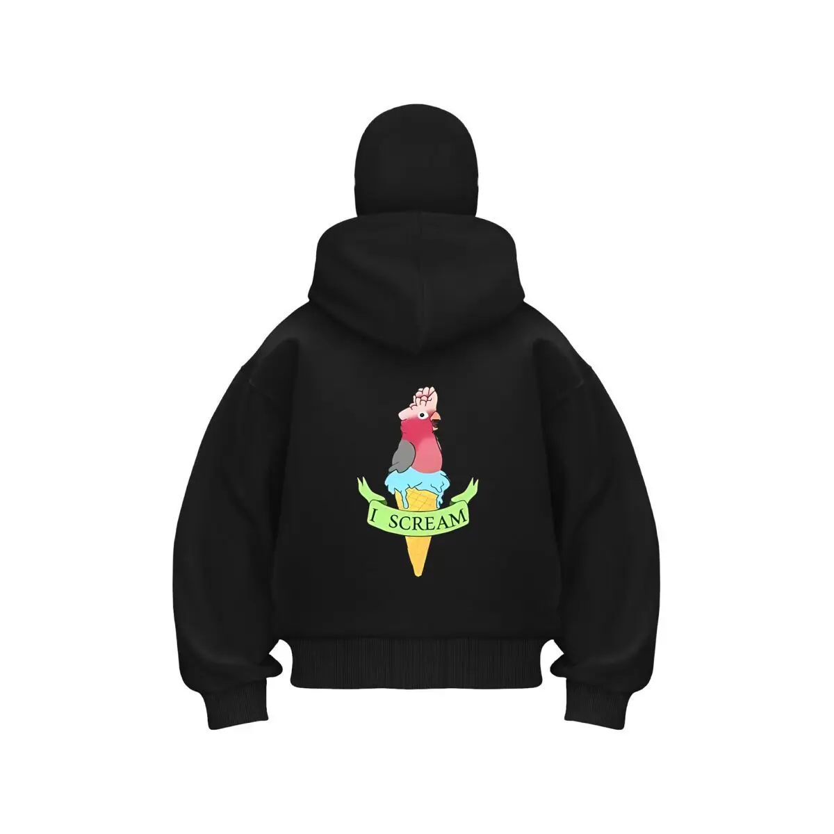 

Scream Parrot, милое мороженое, мужская Балаклава с двойным капюшоном, зимняя теплая толстовка с капюшоном
