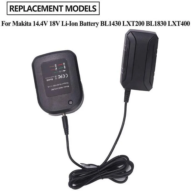 Portable 1A Li-ion Battery Charger Charging For Makita BL1430 BL1830 Tools 14.4V 18V Power Converter Replacement US EU Plug Drop