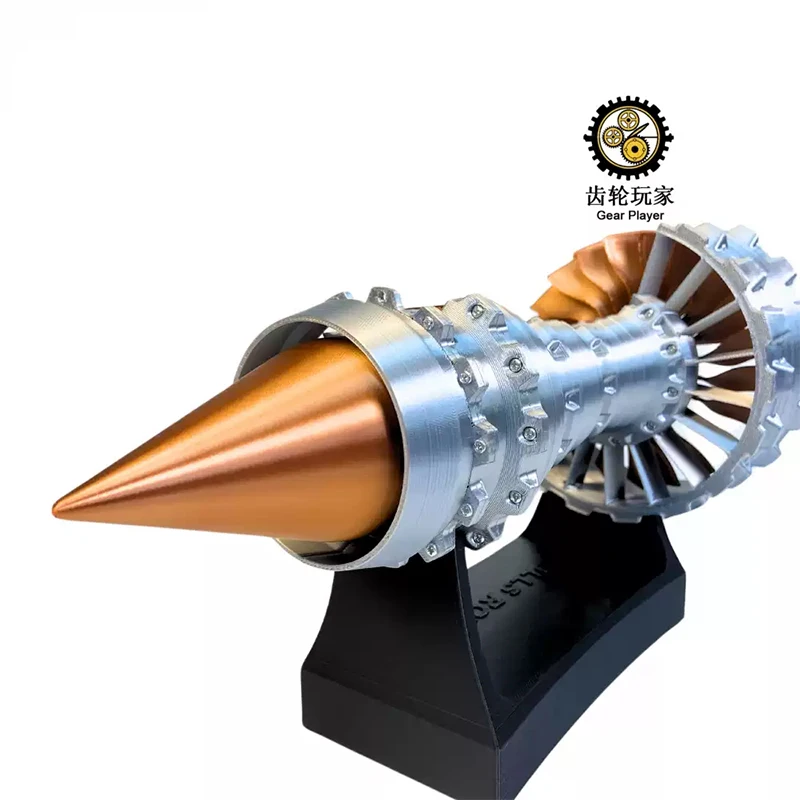 Modelo de simulación de aleación de motor Turbo de avión Airbus, Mini regalo para niños, adornos de escritorio que se pueden iniciar