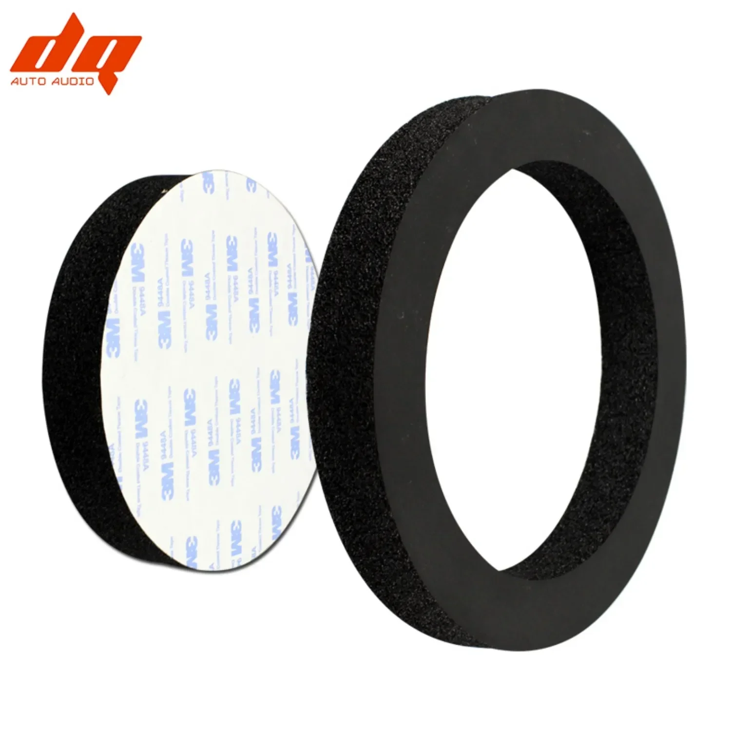 2pcs 6.5 Inch Car Speaker Sponge Washer Door Sound Insulation Cotton Audio Coaxial Speakers Sealed Soundproof Self Adhesive Ring