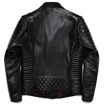 New Sheepskin Genuine Leather Jacket Oblique Zipper Fashion Motocycle Slim Jackets Soft Spring and Autum Clothing Short Coat 3 New Sheepskin Genuine Leather Jacket Oblique Zipper Fashion Motocycle Slim Jackets Soft Spring and Autum Clothing Short Coat 3