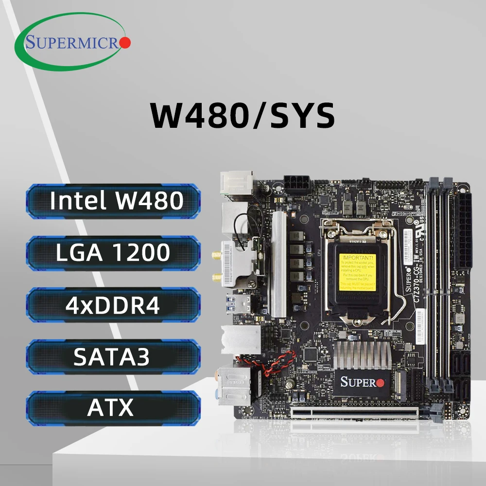 SUPERMICRO C7Z370-CG-IW Motherboard Support i7-8700K i5-8600K i3-8300 CPU 2×DDR4 32GB M.2 NVME Intel Z370 Mini-ITX Mainboard