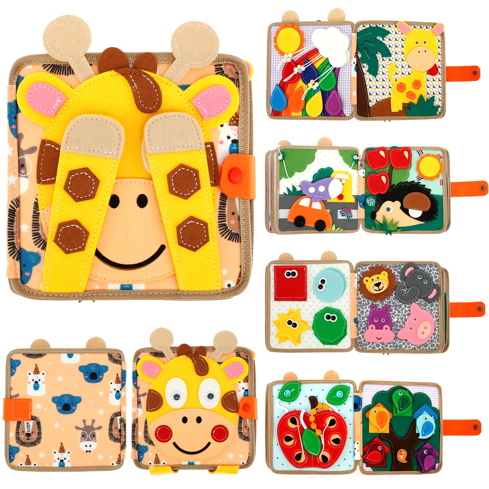 

Busy Board Montessori Toys for Toddler Busy Book Sensory Preshool Early Education Learning Fine Motor Skills Toys For Children