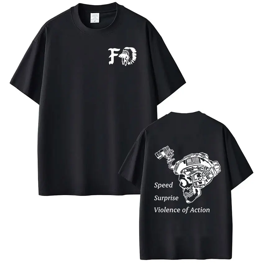 T-shirt squelette Forward Observations Group pour hommes et femmes, vêtements neufs, mode, coton, décontracté, surdimensionné, Y2K, streetwear Harajuku