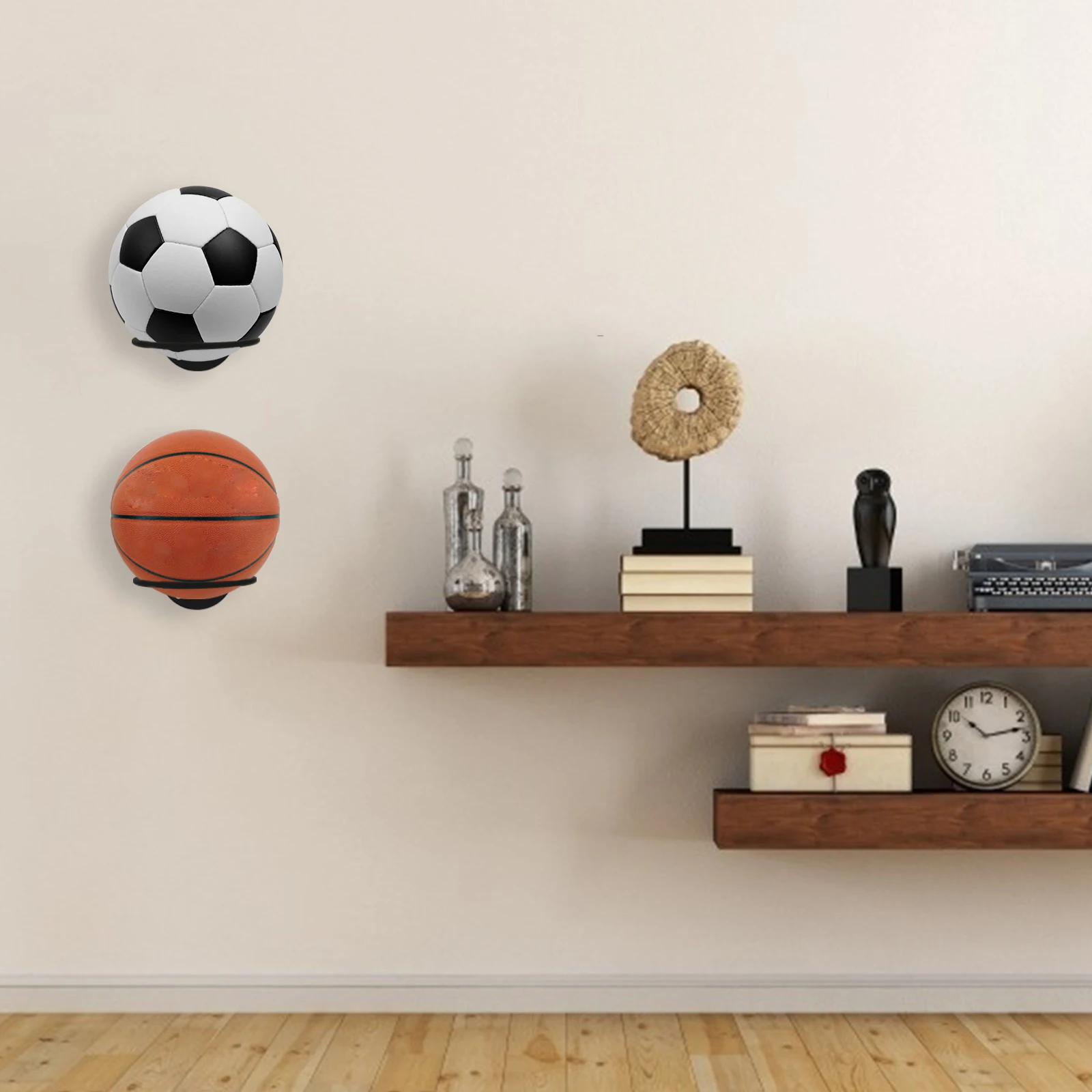 

Basketball Display Holder Durable Iron Material Storage Rack Sports Equipment Wall Mount Ball Stand Fitness Shaping Home Use