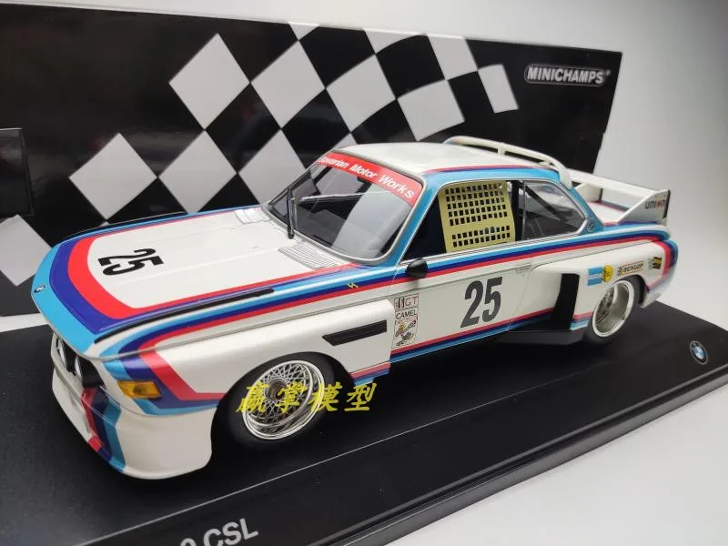 Minichamps 1:18 3.0 CSL 1975 #25 Simulation Limited Edition Alloy Metal Static Car Model Toy Gift