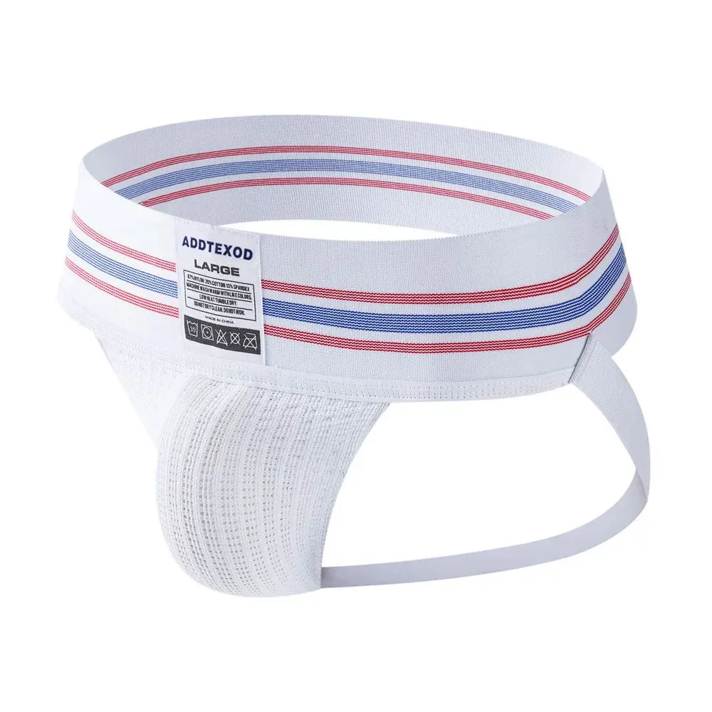 Mens Athletic Supporter Jockstrap With 3 Inch Wide Waistband Gym Workout Jock Strap Brief Stretch Mesh Pouch Sexy Gay Underwear