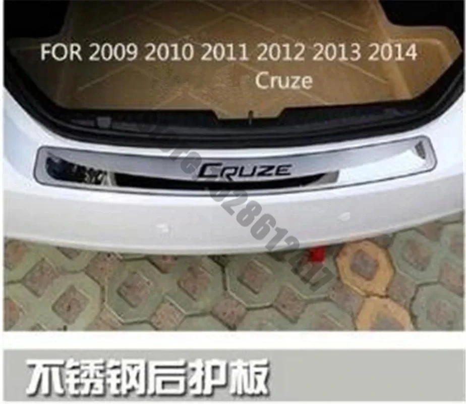 For Chevrolet cruze 2009~2014 stainless steel tail Stickers Rear bumper Protector Sill Trunk Tread Plate Trim car Accessories