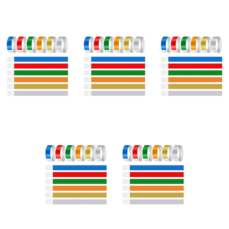 A14M 3000 PCS 이벤트용 네온 컬러 손목 밴드, 합성 종이 방수 경량 활동 식별 손목 밴드