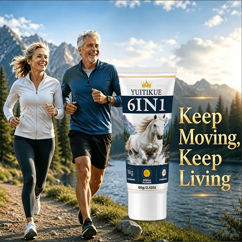 YUITIKUE 6 In 1 Horse Joint Cream 60g Magnesium Arnica Chamomile Fast Absorb Relieve Muscle Joint Soreness