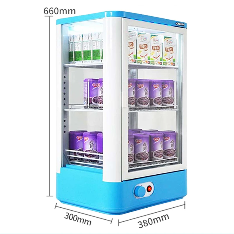 45L Beverage Heating Cabinet Double Door Hot Drink Display Cabinet Commercial Student Milk Warming Cabinet RS-45