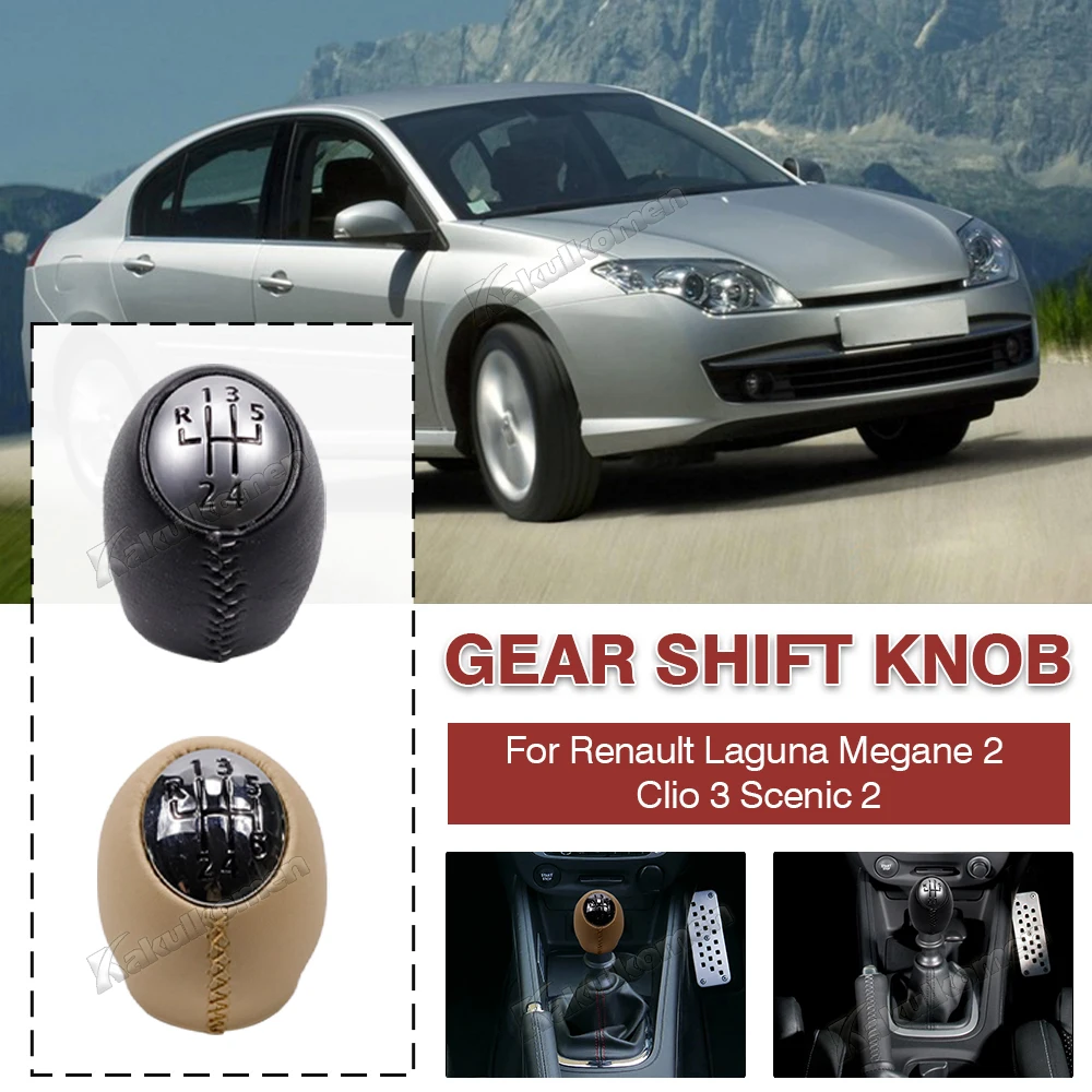 Hochwertiger 5-6-Gang Schaltknauf für RENAULT Laguna Megane 2 Clio 3 Scenic 2, Manueller Gangschaltknopf, Schalthebel – Detail 2