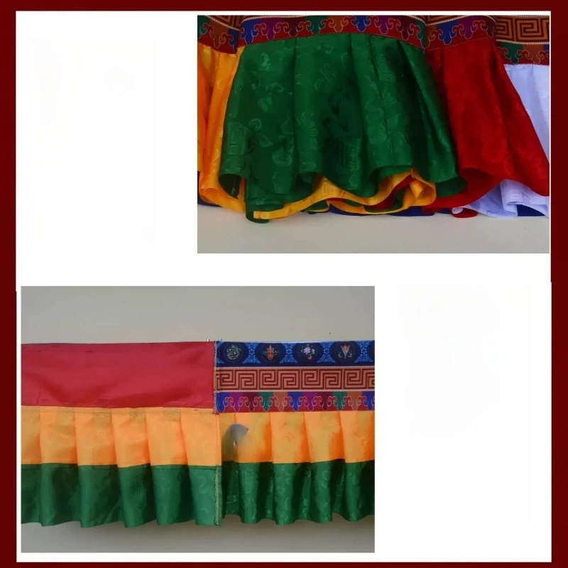 5M Tibetan Five-Color Curtain Ethnic Style Buddhist Altar Eight Auspicious Curtain Wall Hanging Pema Wall Hanging Curtain