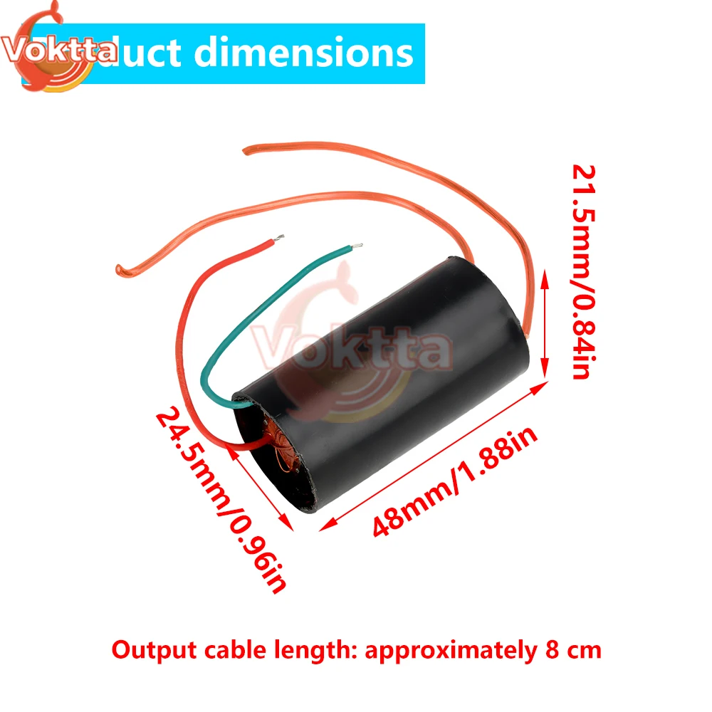 DC 3.7-6V 4A Modulo ad alta tensione DC a impulsi Pacchetto boost ad alta frequenza Generatore ad alta tensione Scossa elettrica Arco 200kV