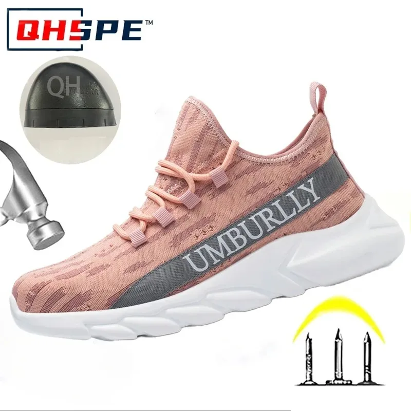 Women's Labor Protection Shoes Anti-Smashing Anti-Piercing Lightweight Breathable Durable Comfortable Work Shoes