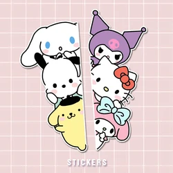 Sanrio Kawaii Stickers Cinnamoroll Car Scratch Decorative Stickers Body Beautification Stickers Children's Toys Birthday Gift