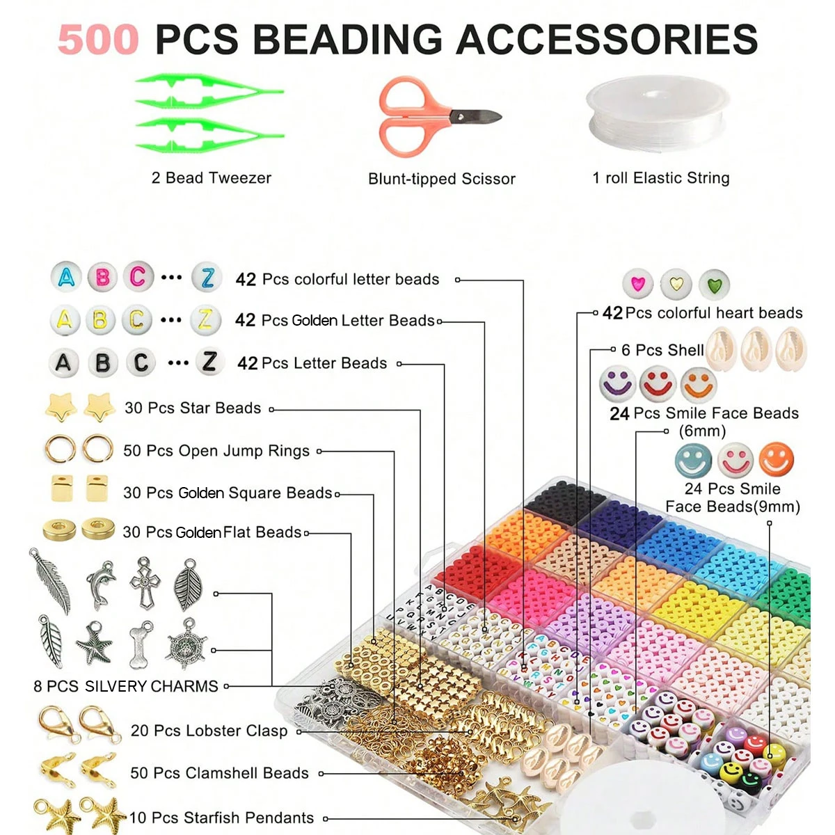 

Набор для изготовления браслетов из глиняных бусин, набор плоских круглых бусин из полимерной глины, материалы для самостоятельного изготовления украшений и рукоделия для создания браслетов дружбы