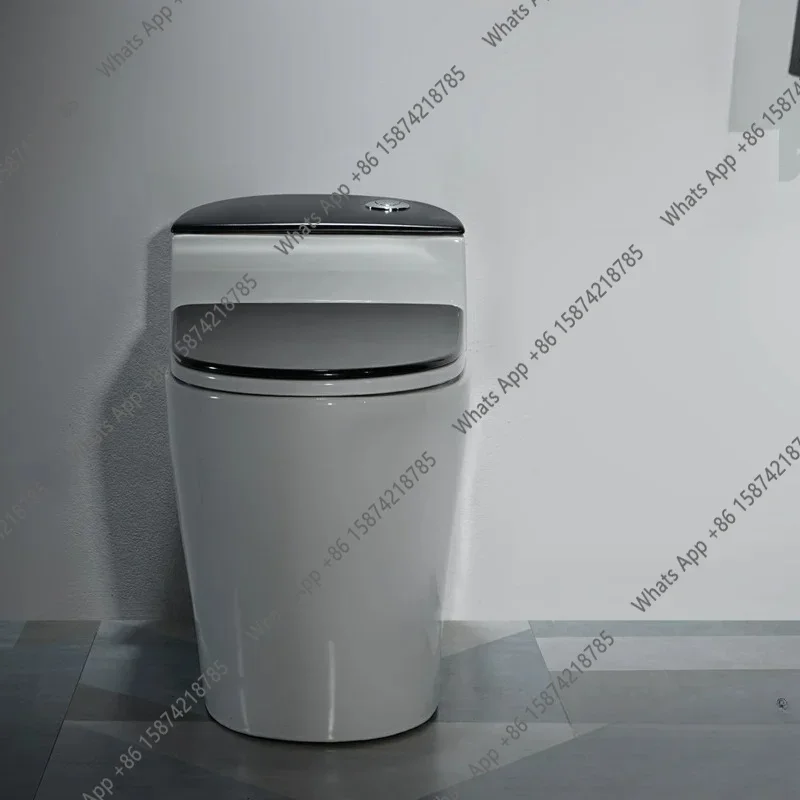 

Xx Nordic Simple And Fashionable Toilet Black And White Ceramic Toilet Adult Bathroom Splash-proof Water-saving Toilet Personali