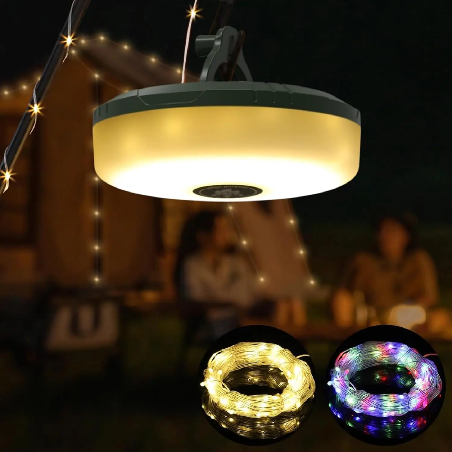 Lanterna da campeggio tende lampada striscia solare/USB ricaricabile luce portatile escursionismo esterno notte lampada a sospensione decorazione