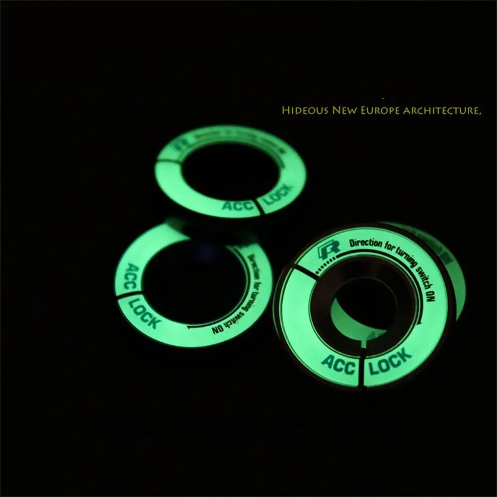 

Start Stop Button Aluminum Alloy Luminous Ignition Key Ring Cover Start Button Cover Car Switch Sticker Ignition Switch Cover