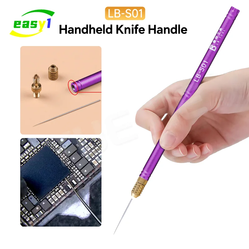 LUBAN S01 Handheld Knife Handle Multi-function Glue Remover Blade for Motherboard Chip Layering CPU IC Edge Glue Scraping Repair