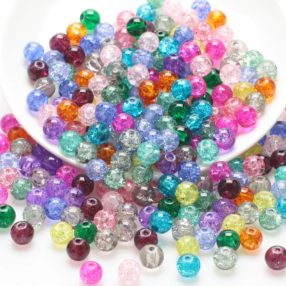 

100 шт., 8 мм, круглые свободные бусины из смешанного хрусталя для самостоятельного изготовления браслетов, декор для одежды, ювелирный аксессуар, цепочка для телефона ручной работы