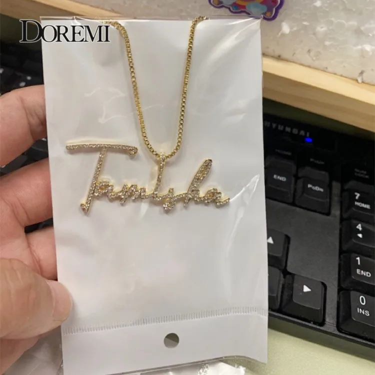 

Ожерелье Lateefah Script на День святого Валентина, цепочка-коробка, подвеска с буквами для женщин, кристалл Tont, имя, цепочка на заказ, ювелирные изделия, персонализированные