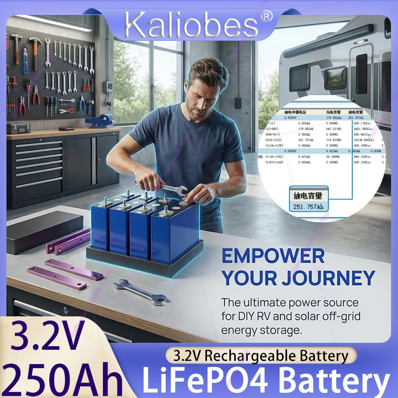 

3.2V 250Ah LiFePO4 Battery Lithium iron phosphate For 4s 12v 24v Inverter Campers Golf Cart Off-Road Grade A TAX FREE