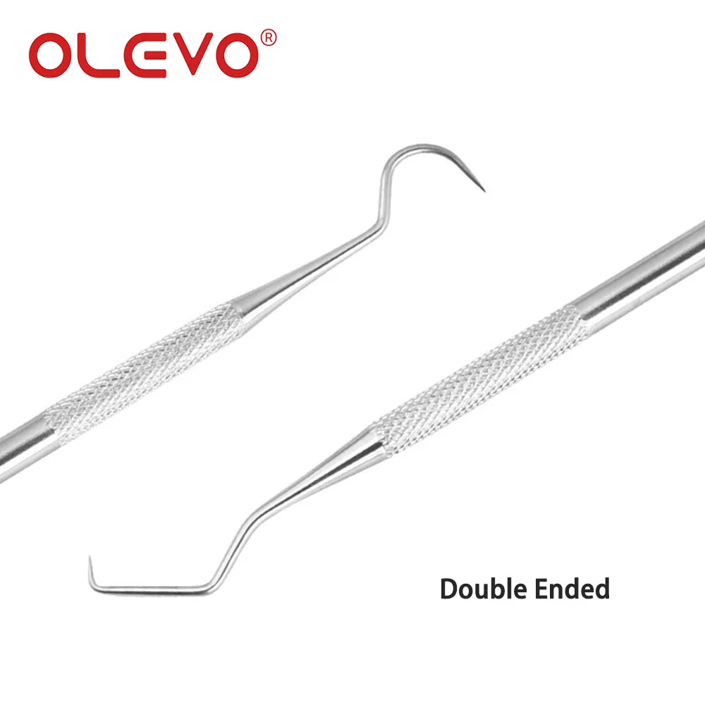 OLEVO 3/5Pcs Dental Explorer Probe Double Ends Stainless Steel Dentist Pick Scraper Tool Tooth Stains Clean Remover Oral Hygiene