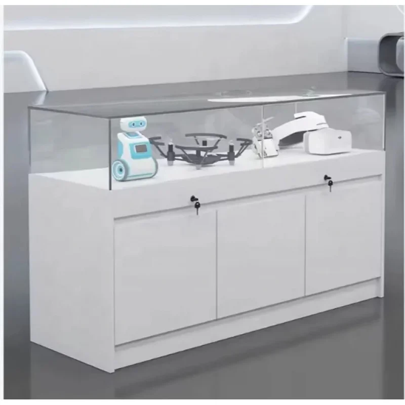 

custom.Jewelry Display Cabinet Tempered Glass LED Hand-held Museum Cultural Relics Showcase Store Use Gold Eco-Friend