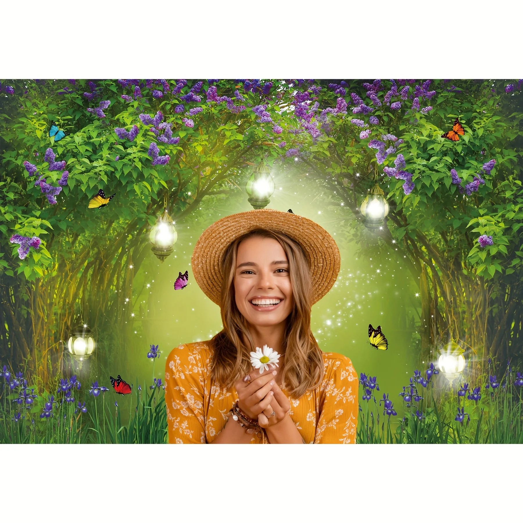 Spring Enchanted Forest Photography Background, Fairy Garden Enchanted Forest Background, Dreamland Wonderland Party Decoration,