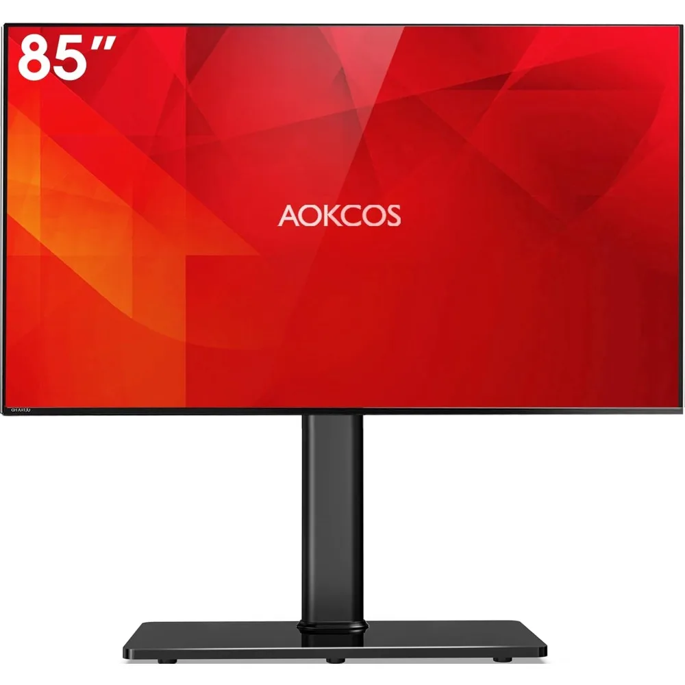 

Universal Swivel TV Stand Table Top Stand for 43 to 85 inch TVs 50 Degree Swivel, 8 Level Height Adjustable with Tilting, Heavy