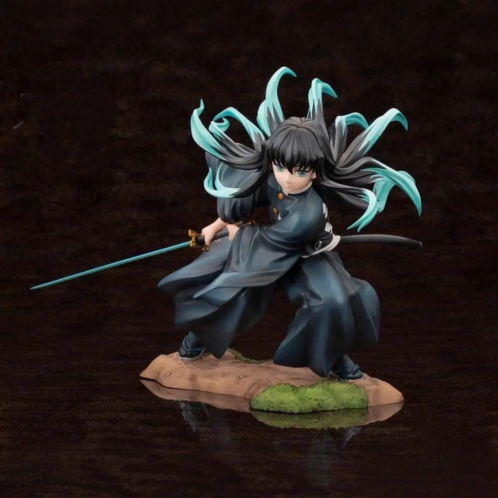 Figurine de dessin animé Demon Slayer Tokitou Muichirou, 18cm, Statue Gk, modèle poupée de Collection, ornement de salle, jouets de bureau, cadeau