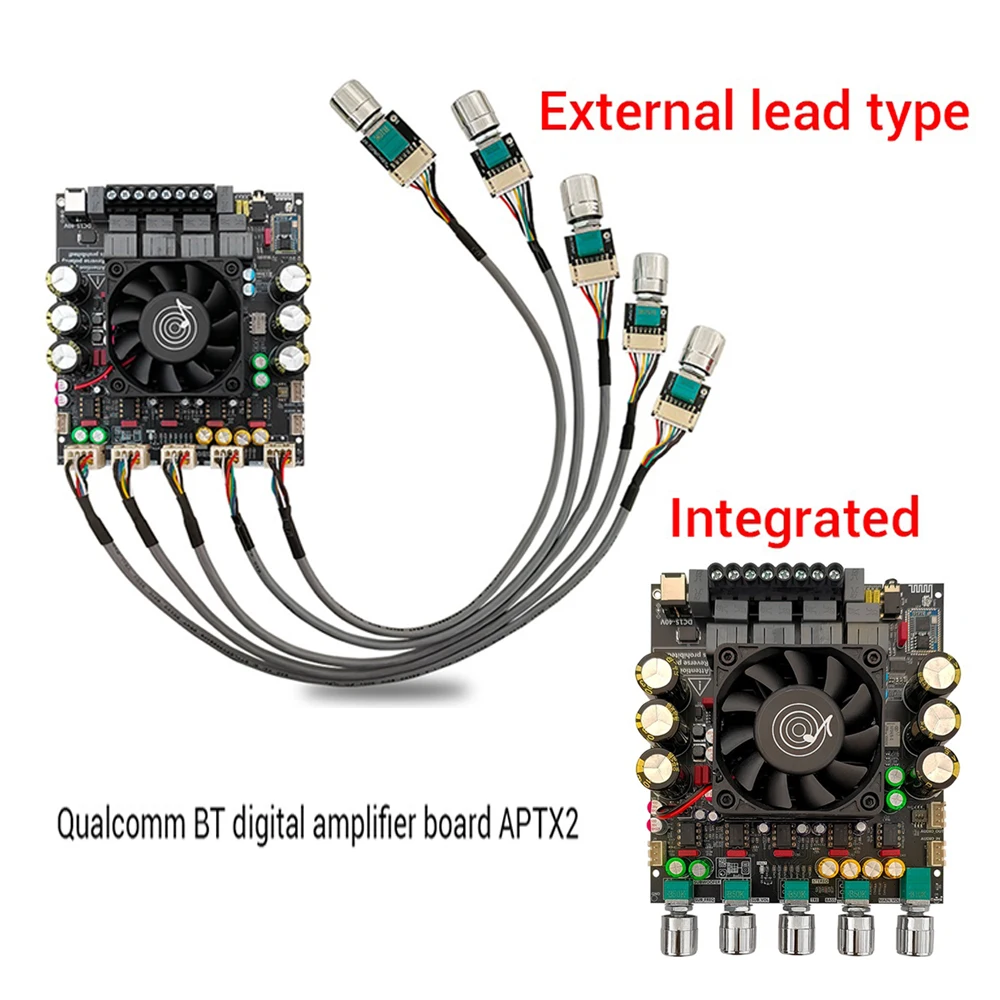 

ZK-APTX2 Qualcomm Bluetooth-compatible Power Amplifier Board 2.1 Channel 200W+200W+400W Amplifier Chip TPA3223