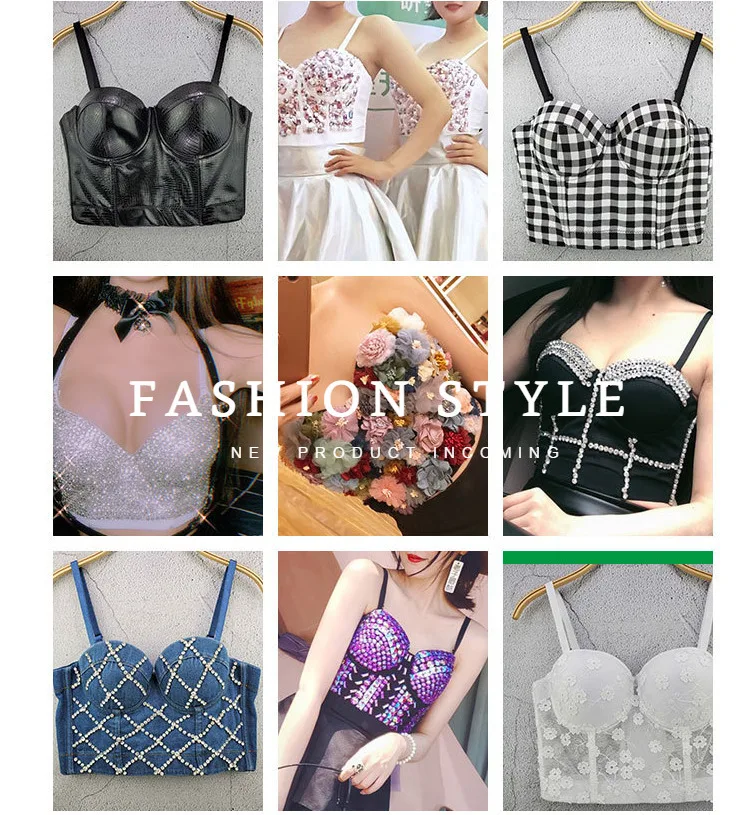 J739 دروبشيب حمالات الصدر الجميلة للفتيات النساء الدبابات كاميس الحلو الذاكرة الجلود بروتيل المرأة سترة تنوعا ومثير مشد