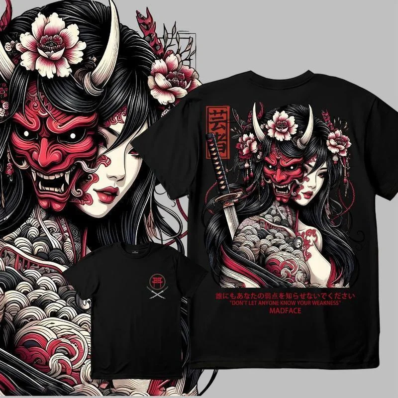 

3D Printed Skeleton Beauty T Shirt For Men Japanese Knife Pattern T-Shirts Summer Fashion O-Neck Loose Tops Short Sleeve Tees