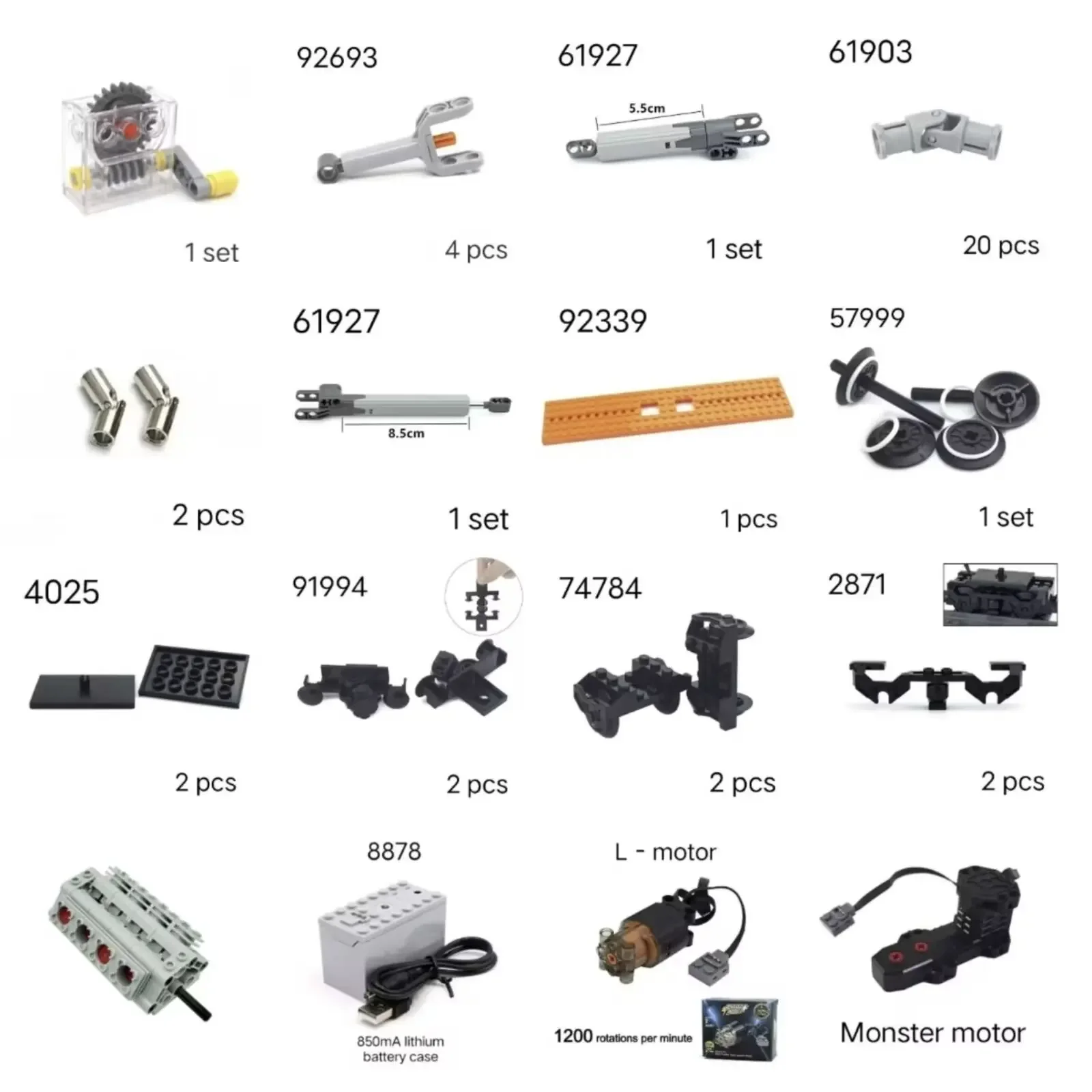 MOC Power Group Motor Building Block Motor 9686 EV3 Electric Programmed Engine Remote Control