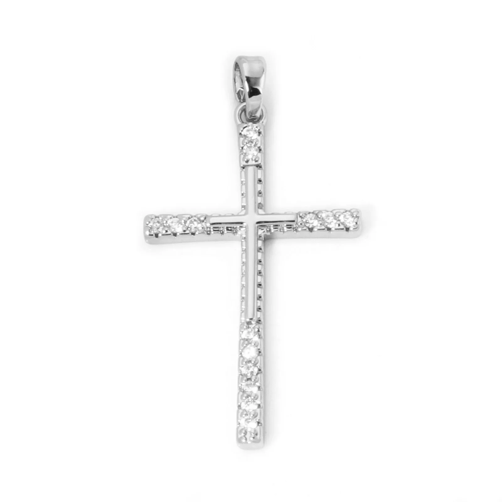 2 stücke Religiöse Messing Charms Mehrfarbige Kreuz Klare Zirkonia Anhänger DIY Halskette Ohrringe Für Frauen Männer Schmuck Erkenntnisse – Detail 3