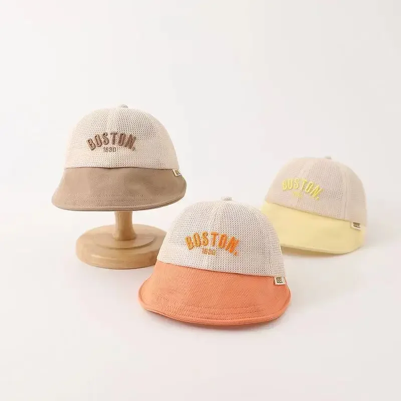 طفل شبكة قبعة بيسبول الاطفال الصيف قبعة الشمس رسالة بلغت ذروتها القبعات 2-6 سنوات بنين بنات جوفاء تنفس واقية من الشمس قبعات الأطفال قناع #6