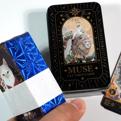 Tarot Deck Muse Cat Tarot Tin Storage Box MetalCards Fortune Telling Board Game Cards Divination Tools Party Playing Fate Divina